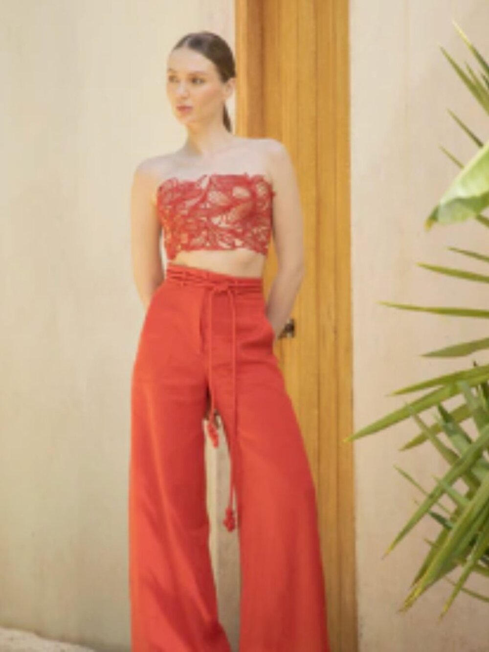 Andres Otalora Oda al Jardin Wide-Leg Linen Pants - Picture 6 of 6